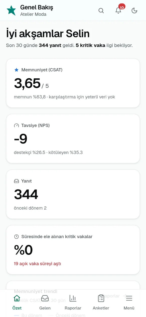 Telefonda Genel Bakış